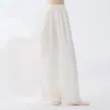 Pantalones de pierna ancha de danza clásica para mujer, de doble capa con abertura, pantalones de práctica fluidos, cintura elástica ceñida al cuerpo para danza china, pantalones de danza con caída