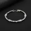 Hip-hop europeu e americano transfronteiriço corrente de tênis cúbica de 8 mm pulseira de zircônia colar moderno acessórios para mulheres joias simples personalizadas