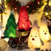 Zichen Suministros para Decoración Navideña Muñeco Iluminado Creativo con Forma de Árbol de Navidad Árbol de Navidad Estéreo Adornos de Escritorio Decoración