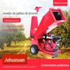 Triturador de galhos móvel pequeno motor a gasolina doméstico alta potência partida elétrica jardim pomar madeira