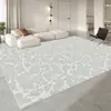 Alfombra de Piso Estilo Crema de Lujo Ligero para Sofá de Ventana Abuhardillada, Alfombra Lavable Antideslizante para Dormitorio junto a la Cama, Alfombra para Mesa de Café en Sala de Estar