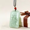 Novo Estilo Pingente Verde de Guanyin com Estilo Vintage, Pingente de Guanyin do Mar da China Meridional, Joia para Corrente de Suéter, Suprimento para Transmissão ao Vivo, Atacado de Colares