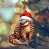 Nuevo Adorno Colgante de Animales Planos de Acrílico Transfronterizo Mundo Animal Fiesta Navideña Decoración de Árbol de Navidad Colgante Dibujos Animados