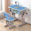 Juego de Mesa y Silla de Estudio para Niños Escritorio Escritorio para Escribir en Casa Apartamento Pequeño Estudiantes de Primaria y Secundaria Pueden Levantar el Escritorio para Tareas