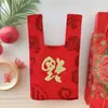 Bolsa de la Suerte del Año del Caballo, Bolsa de Regalo Estilo Chino para Reunión Anual de Empresa, Regalo de Festival de Primavera, Bolsa de Punto, Bolsa de Regalo de Año Nuevo