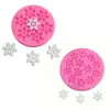 Molde DIY Feito à Mão Molde de Silicone Floco de Neve Decoração de Bolo de Chocolate para Assar de Natal Ferramenta de Modelagem