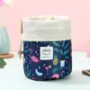 Bolsa de Almacenamiento con Estuche para Brochas de Maquillaje de Viaje Bolsa con Cordón Portátil Portátil Multiusos Linda Bolsa Organizadora de Tela