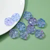 Contas de Vidro Gelatina Bicolor de 15mm Contas Soltas de Flor Gêmea Material para Pulseiras e Brincos DIY Criativos Feitos à Mão