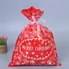 Bolsa de Regalo Navideña de Amazon Nueva Bolsa de Almacenamiento de Dulces Bolsillo con Cordón de Copo de Nieve para Personas Mayores Listo en Stock