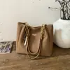 Bolsa Retro da Moda para Mulheres 2025 Novo Inverno Super Popular Simples Versátil Bolsa de Ombro Grande Capacidade Bolsa Tote para o Dia a Dia