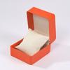 Caja de reloj redonda de cuero de dos colores simple, caja de almacenamiento para reloj de pulsera, embalaje para reloj con sentido avanzado, caja de regalo, caja de presentación para regalo