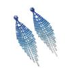 Pendientes de temperamento con diseño de personalidad de estilo lujoso y ligero de alta gama con borlas de diamantes de imitación de nueva tendencia transfronteriza entre Europa y Estados Unidos al por mayor