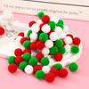 Bola de pelo navideña con forma de flor y sombra, decoración para árbol de Navidad, bola de pelo, bricolaje, accesorios para arreglos de bolas de pelo, una bola, decoraciones multiusos