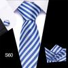 Corbata azul de tres piezas para hombre, corbata formal, suministro directo de fábrica, transfronterizo