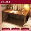Mesa Integrada com Estante para Uso Doméstico, Mesa de Escrita para Estudante, Mesa de Escritório Retangular Simples para Quarto de Casa Alugada