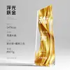 Nuevo Color Impreso Trofeo Cristal Creativo Metal Alto Nivel Atmosférico Senior Empleado Destacado Retrato Medalla Honorífica