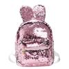 Mochila de Lentejuelas Laminada de PVC Linda con Orejas de Conejo Mini Mochila de Pequeña Princesa para Niños Bolso de Mujer Venta Directa Versátil Impermeable