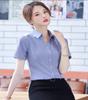Blusa de Moda Draping de Satén y Gasa para Mujer, Manga Media, Blanca, Verano, Nuevo Estilo, Camisa Profesional para Mujer