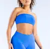 Sujetador Deportivo Sin Costuras Transfronterizo Europeo y Americano Dfyne con Doble Tirante Fino, Hermoso Diseño Espalda Descubierta, Top de Yoga sin Tirantes