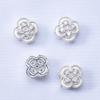 Contas Espaçadoras Trevo de Quatro Folhas Ouro Antigo com Preservação de Cor Zircônia Micro-Cravada Pulseira Contas Soltas Acessórios Contas Espaçadoras DIY Pulseira Colar