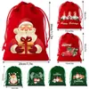 Bolsa de Terciopelo Navideña 2026 Bolsa de Papá Noel Bolsa de Regalo para Niños Decoración Navideña Grande Bolsa con Cordón