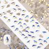 Cristal Moonlight Diamante em formato especial Cool Blue Moonlight Fundo plano Diamante Misto Colírio de cavalo Amor Manicure Joias de diamante Atacado