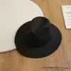 Chapéus de Lã Novos para Outono e Inverno para Homens e Mulheres, Chapéus de Casal, Chapéu de Aba Larga Reto, Chapéu de Jazz Moderno e Versátil