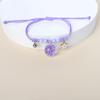 Pulsera de bola de cristal con flor seca de encaje de especímenes florales, estilo pastoral fresco y dulce, para amigas estudiantes, directo de fábrica