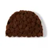 Gorro de Cachemir para Mujer 100% Cachemir Puro Nuevo Otoño e Invierno Versátil Sencillo Cubre-Cabeza Tejido Calado Gorro Cálido