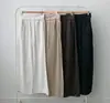 Pantalones casuales de mezclilla rectos, holgados, de pierna ancha, con retazos, estilo chic coreano, corte relajado, para mujer, nuevo diseño de otoño