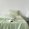 Lençol de Cama Cor Sólida Dupla Camada Fio Enrugado Peça Única Algodão 100% Produto Único Touca de Cama Colcha de 1,5 Metro Universal para Todas as Estações 1,8