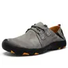 Novo Couro de Primavera Sapatos Casuais Simples Masculinos Sapatos de Caminhada com Sola Grossa Sapatos Rasos de Lona Sapatos para Exterior