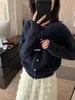 Cardigan de Malha com Botões Xadrez Retro Simples Coreano Feminino Design Outono e Inverno Suave Elegante Jaqueta Suéter Top
