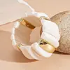 Pulseras Populares Transfronterizas Europeas y Americanas, Pulseras Anchas de Ola Irregular Manchadas de Acrílico, Pulseras de Nicho de Alta Gama para Mujer
