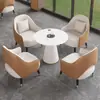 Mesa y Sillas de Negociación para Oficina, Combinación de Lujo Ligero, Lobby de Hotel para Ocio, Área de Descanso de Oficina, Sofá de Recepción