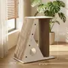 Placa de arranhar para gatos e casa para gatos, papelão ondulado denso, resistente a arranhões, villa multifuncional de camada dupla para gatos, suprimentos para animais de estimação gatos