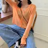 Celebridad de Internet Cardigan Pequeño de Punto con Hielo de Seda Protector Solar Primavera y Verano Nuevo Abrigo Holgado Camisa de Aire Acondicionado para Mujer Top Corto de Botones Delgado