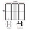 Cerca Portátil Modular para Animais de Estimação, Máx. 3 Painéis (98 cm) - Preta