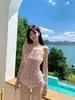 2026 Nuevo Bañador de una Pieza con Tirantes Dobles, Estilo Dulce y Lindo para Niña, para Vacaciones en Aguas Termales