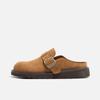 Sapatos Bocken Vintage de Couro Genuíno de Sola Grossa Versátil Feminino 2025 Novo Primavera e Verão Casual Flat Meio-chinelo Bocken Shoes