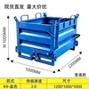 Caja plegable de chatarra de hierro volquete automático, Caja metálica giratoria, Caja industrial de acero con marco de hierro, Caja de materiales de alta resistencia, Adecuada para montacargas