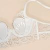 Lencería Francesa Transfronteriza para Mujer, Sujetador de Encaje con Copa de Orejas de Conejo Pure Desire, Set de Lencería Sexy Reductor de Busto Grande Anti-Caída