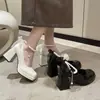 Nuevos Zapatos Mary Jane Estilo Francés 2025 con Lazo, Zapatos de Tacón Alto de Cuero de Nicho para Mujer