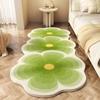 Alfombra Creativa con Forma de Flor de Cachemir Sintético para Sala de Estar del Hogar, Alfombrilla Resistente a Manchas y al Desgaste, Manta para Mesita de Noche de Dormitorio, Lista para la Venta
