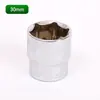 Dado Corto de 1/2" 40mm de Largo Hexagonal Exterior Carraca Llave Rápida Cabeza de Volante Grande Dado para Tuerca Tornillo Herramienta de Extracción