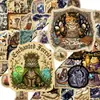 Compra Directa Transfronteriza de 50 Pegatinas Vintage de Gato Mágico, Pegatinas de Graffiti Impermeables para Decoración de Cuaderno de Diario de Gato Mago