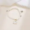 Pulseira cadeado de chave simples nova transfronteiriça estilo retrô europeu e americano para homens e mulheres um par de pulseira de casal ajustável com fio de cera