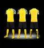 Conjunto de uniforme de futebol de manga curta de verão para jovens estudantes, camiseta de secagem rápida, uniforme de equipe de treinamento de futebol para crianças, uniforme de competição T7