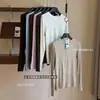 Camiseta de Base Manga Longa Gola Redonda Ombro Normal Linha Média Acetato Lã Tencel Fried Outono Emagrecedora Camiseta Casual
