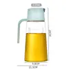Botella de Aceite Automática de Apertura y Cierre Personalizada de 630 ml para Cocina Casera, Botella de Salsa de Soja y Vinagre, Botella de Vidrio para Condimentos, Botella de Aceite al por Mayor